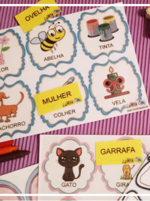 Jogo Pedagógico das Rimas para Alfabetização Infantil, 24 cartas, Ideias  e Palavras